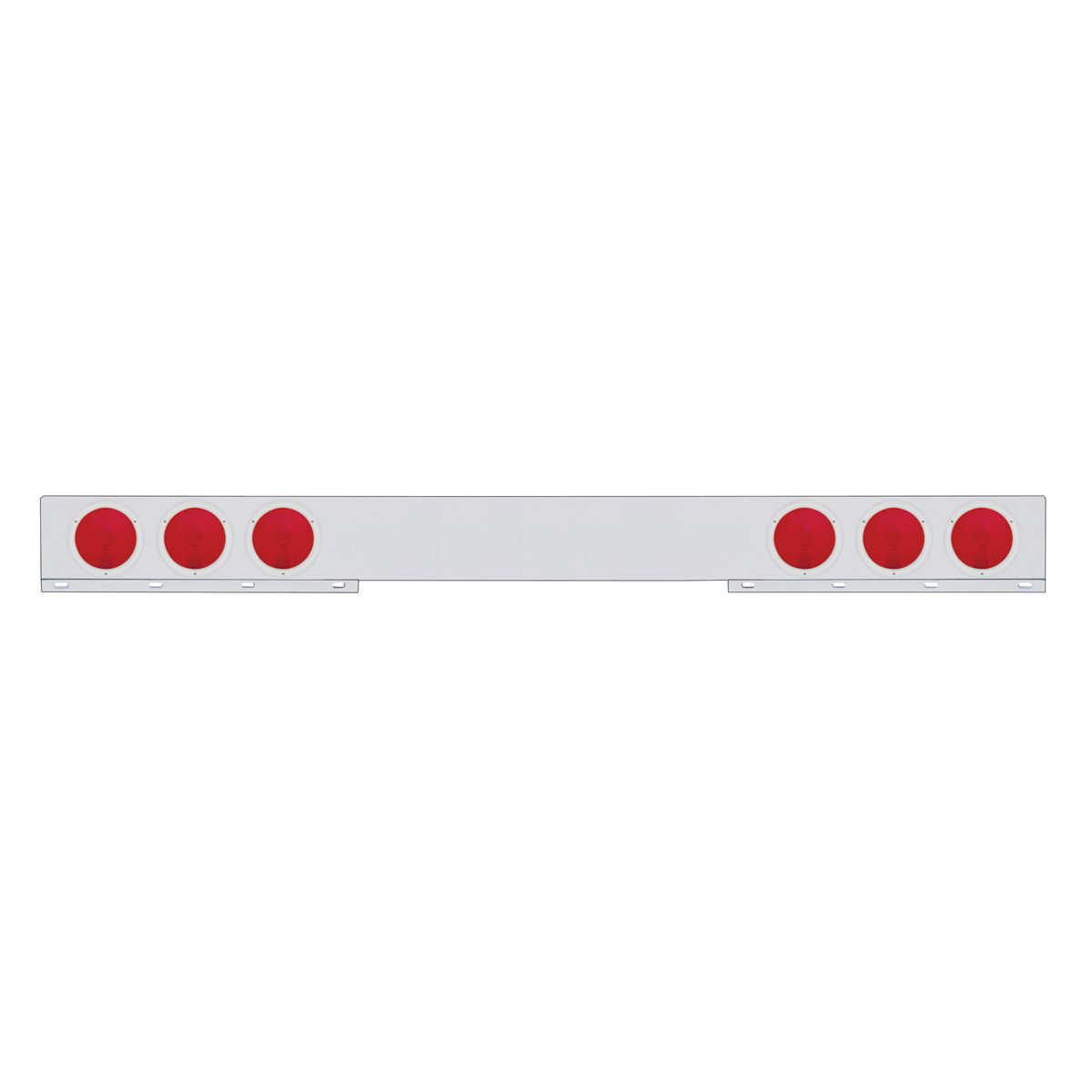 Stainless Steel Light Bar With Six 4" Lights & Stainless Steel Bezel