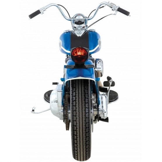 DUO Lamp Motorcycle Rear Fender Tail Light With Red Glass Lens & "STOP" Lettering - Thumbnail 4