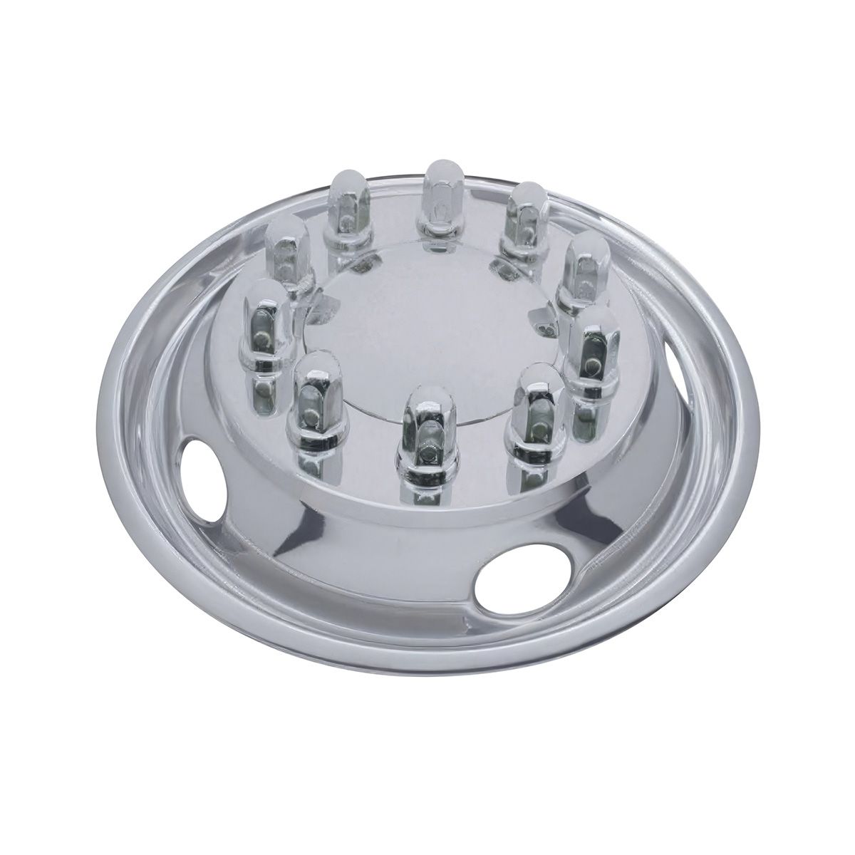 22.5" OD Stainless Front Wheel Simulator Set - 5 Vent Holes, Hub Piloted