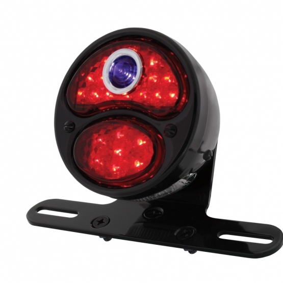 LED "DUO LAMP" Motorcycle Rear Fender Tail Light With Blue Dot - Thumbnail 2