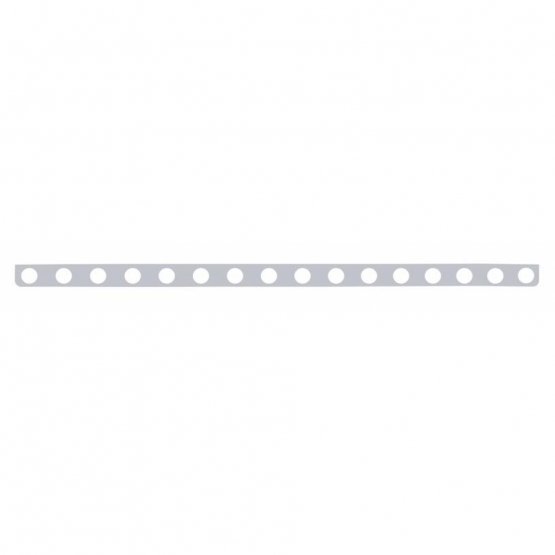 79-1/2" Stainless Light Bracket With Sixteen 2" Light Cutouts