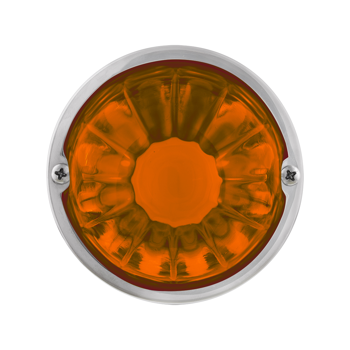 Dual Function Glass Watermelon Flush Mount Kit With LED Bulb - Amber LED/Amber Lens - Thumbnail 5