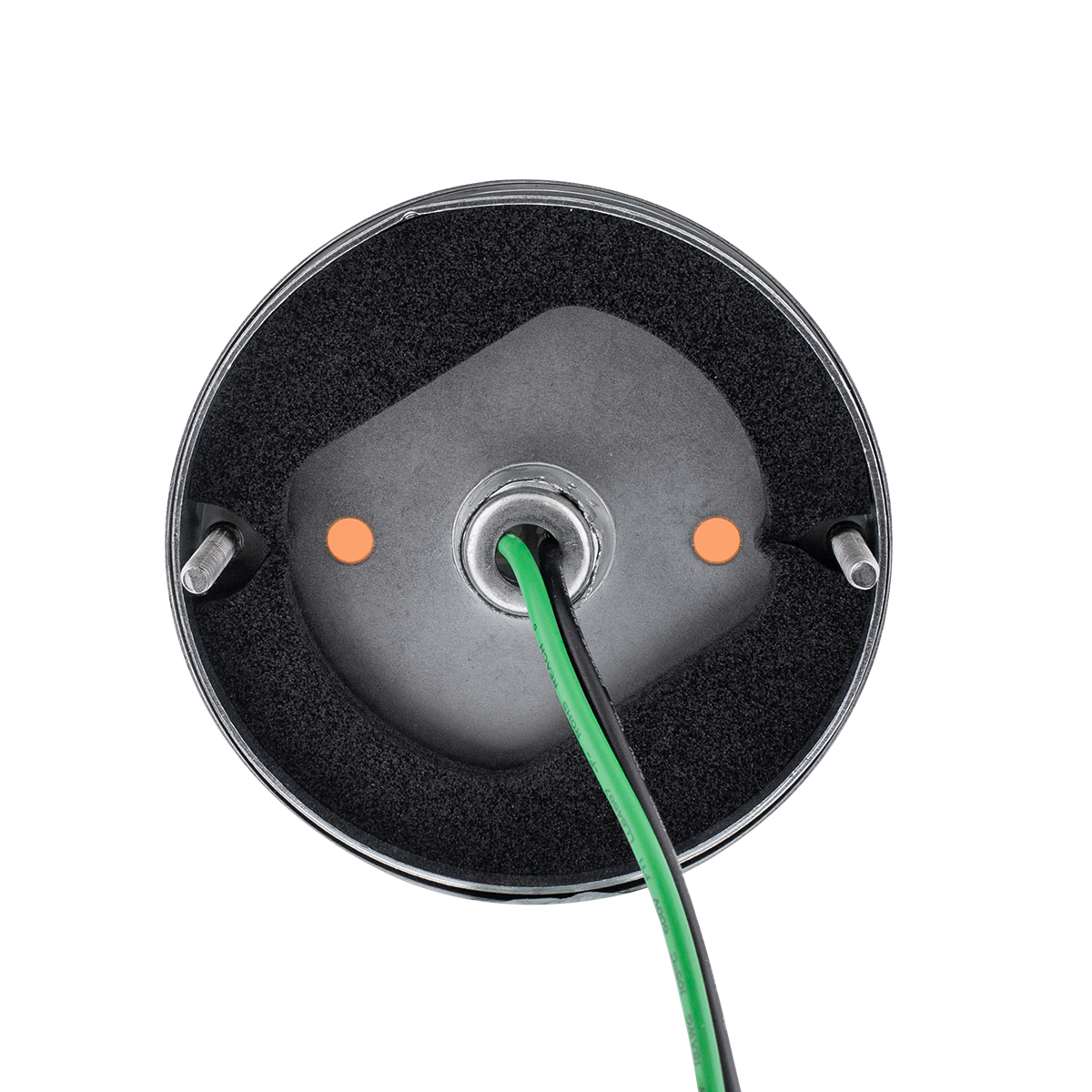 Dual Function Glass Watermelon Flush Mount Kit With LED Bulb - Amber LED/Amber Lens - Thumbnail 7