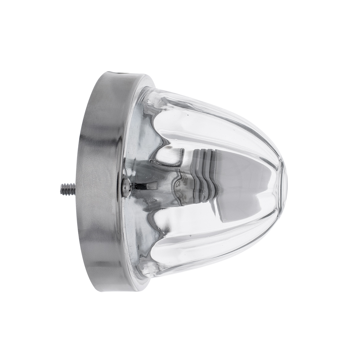 Dual Function Glass Watermelon Flush Mount Kit With LED Bulb - Amber LED/Clear Lens - Thumbnail 11