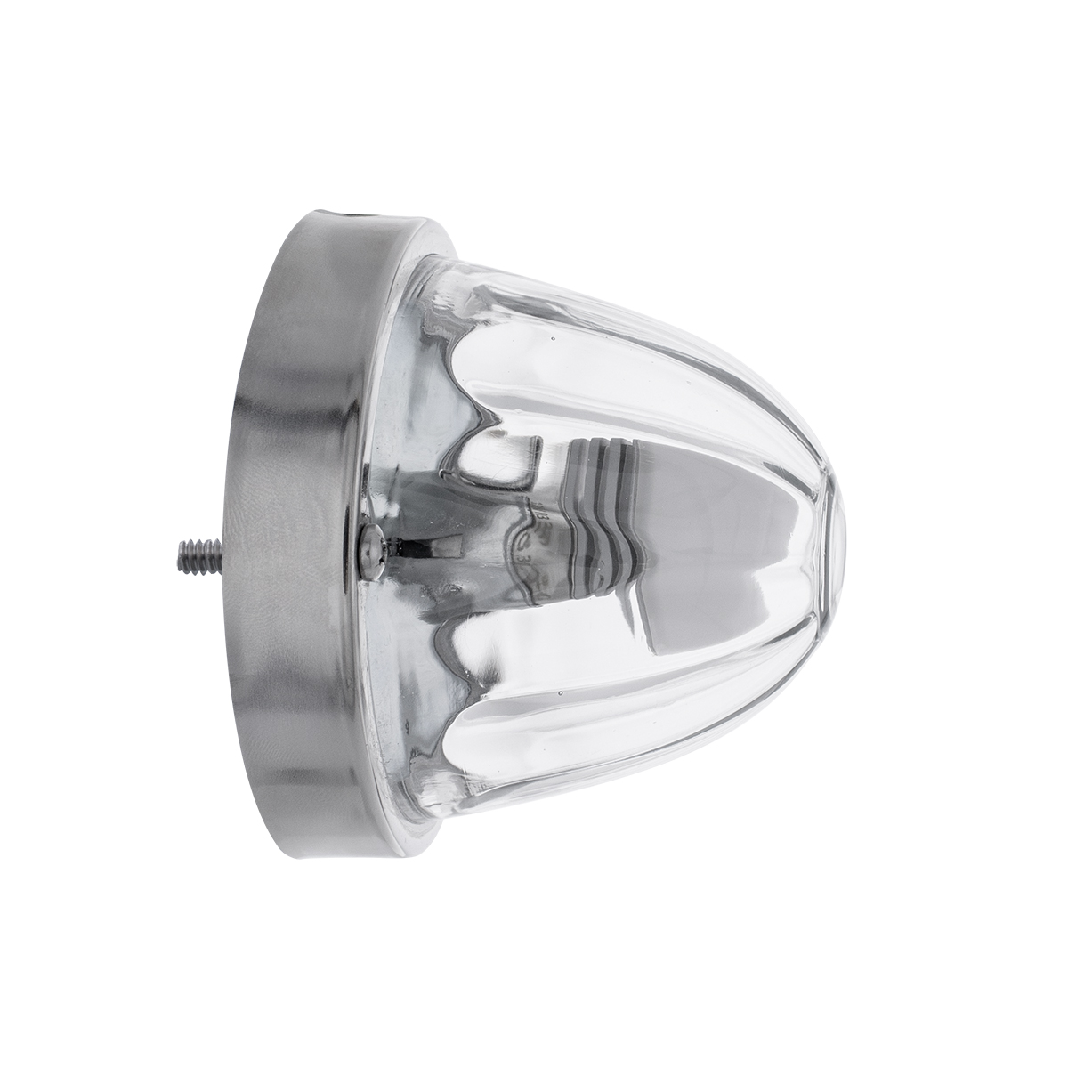 Dual Function Glass Watermelon Flush Mount Kit With LED Bulb - Red LED/Clear Lens - Thumbnail 3