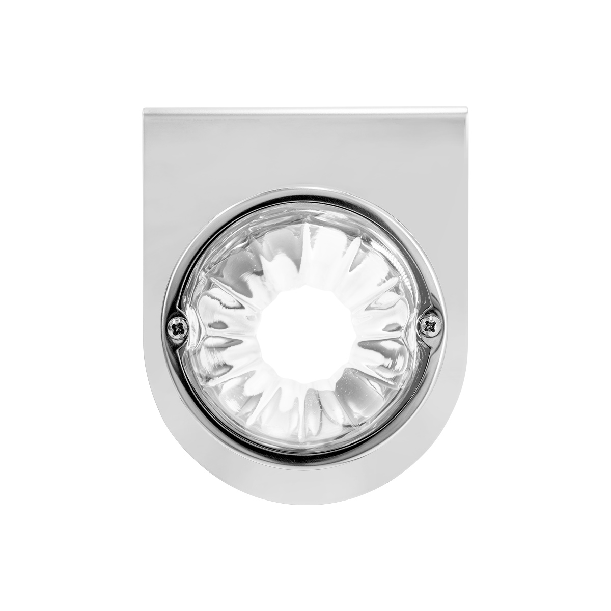 Dual Function Glass Watermelon Light With Stainless Steel Light Bracket Kit With LED Bulb-White LED/Clear Lens - Thumbnail 3