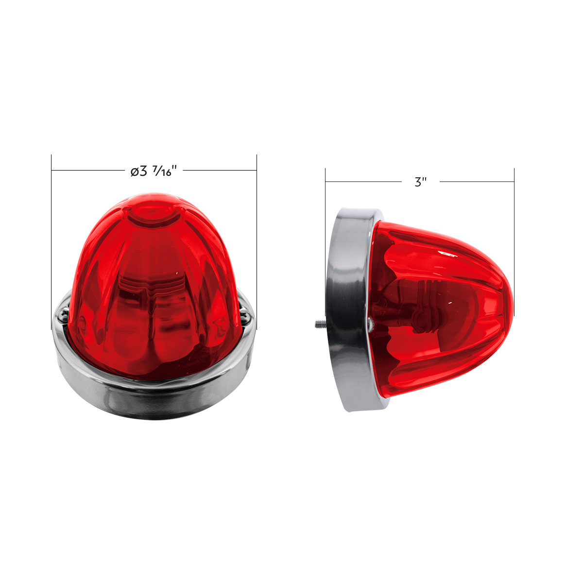 Glass Watermelon Flush Mount Kit - Red - Thumbnail 9