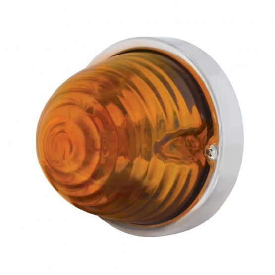 Glass Beehive Flush Mount Kit - Amber