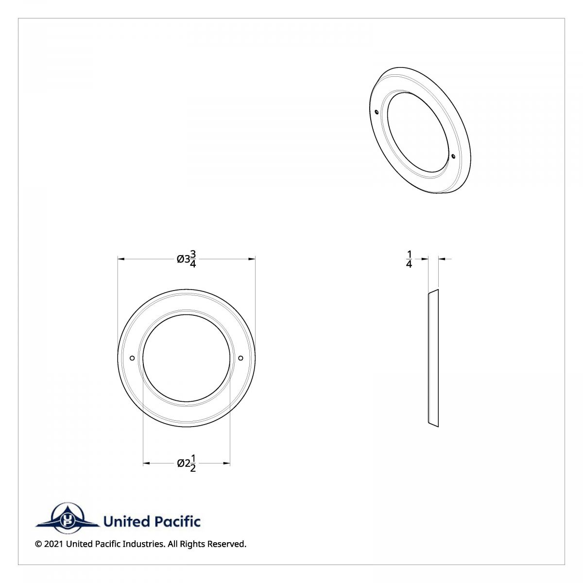 2.5" Stainless Light Bezel - Wide - Thumbnail 2