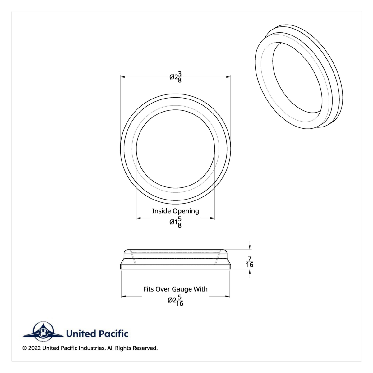 Chrome Steel Small Gauge Bezel For 2005 & Older Kenworth And Peterbilt - Thumbnail 7