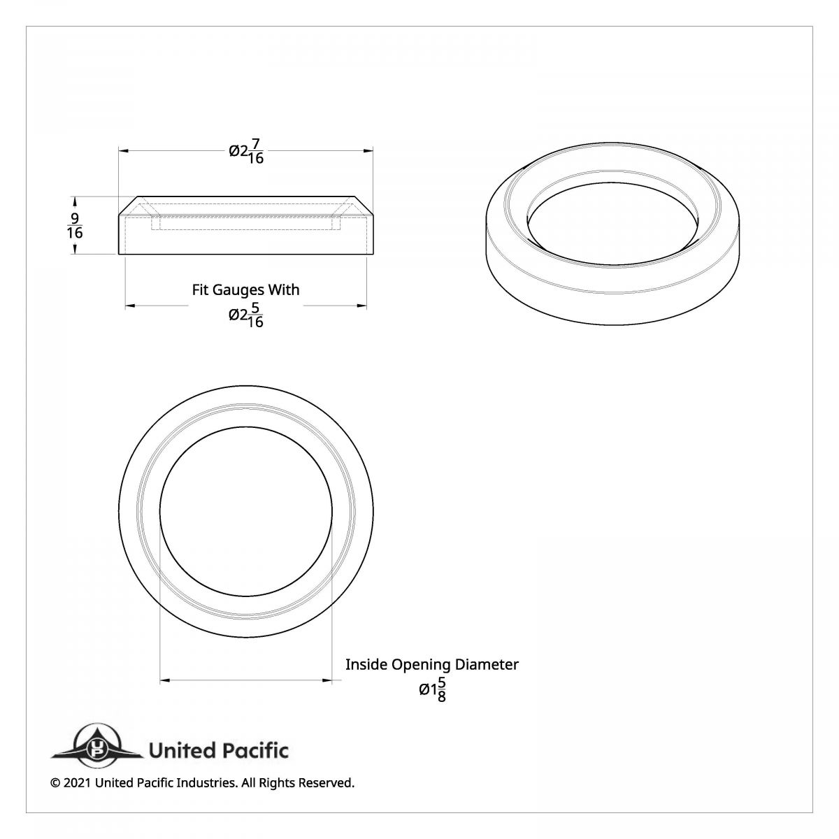 Chrome Plastic Small Gauge Bezel For 1996-2010 Freightliner Century - Thumbnail 2