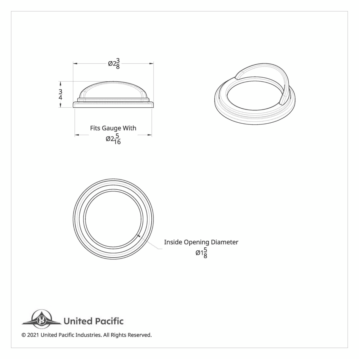 Chrome Small Gauge Bezel With Visor For Freightliner - Thumbnail 9