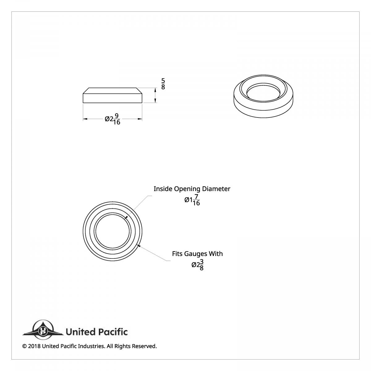 Chrome Plastic Small Gauge Bezel - Thumbnail 7