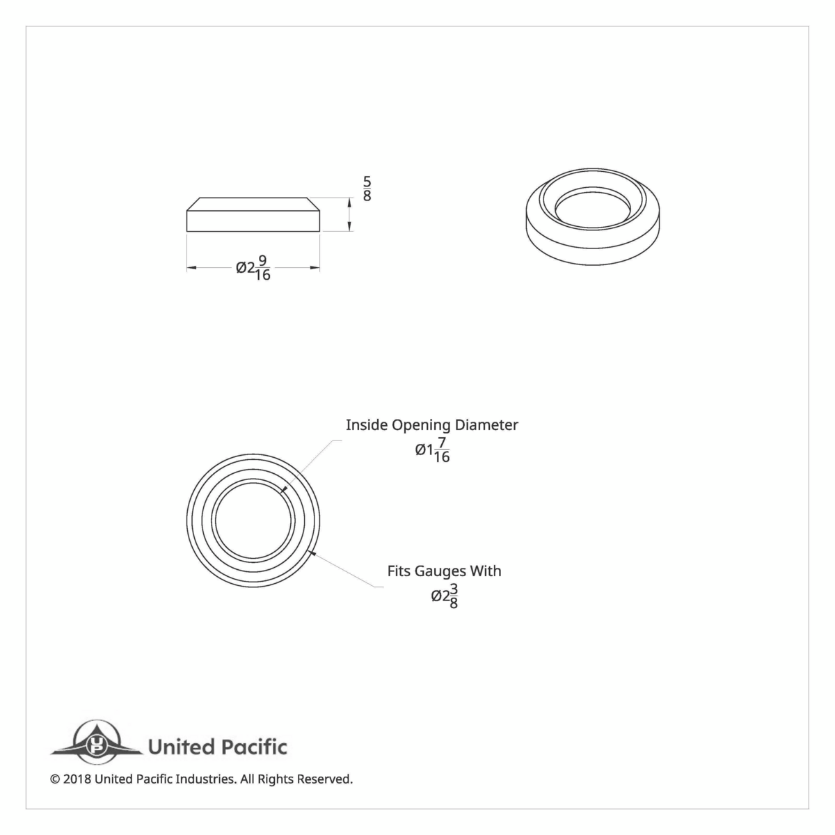 Chrome Plastic Small Gauge Bezel - Thumbnail 9
