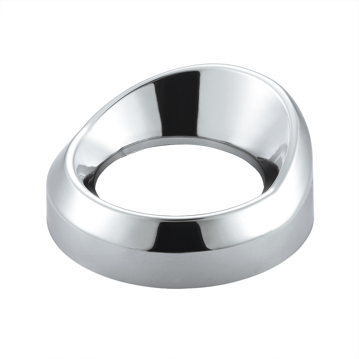 Chrome Plastic Small Gauge Bezel With Visor - Thumbnail 3