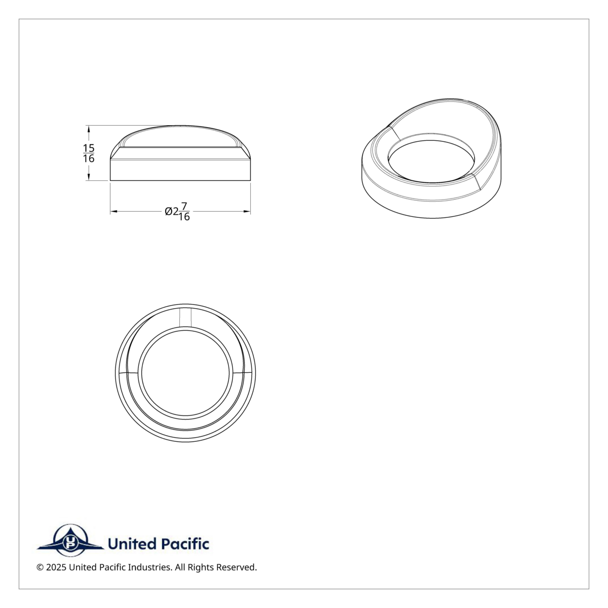 Chrome Plastic Small Gauge Bezel With Visor - Thumbnail 9