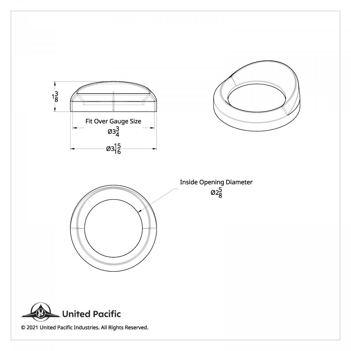 Speed/Tachometer Gauge Bezel With Visor For Freightliner/Peterbilt Trucks - Thumbnail 5