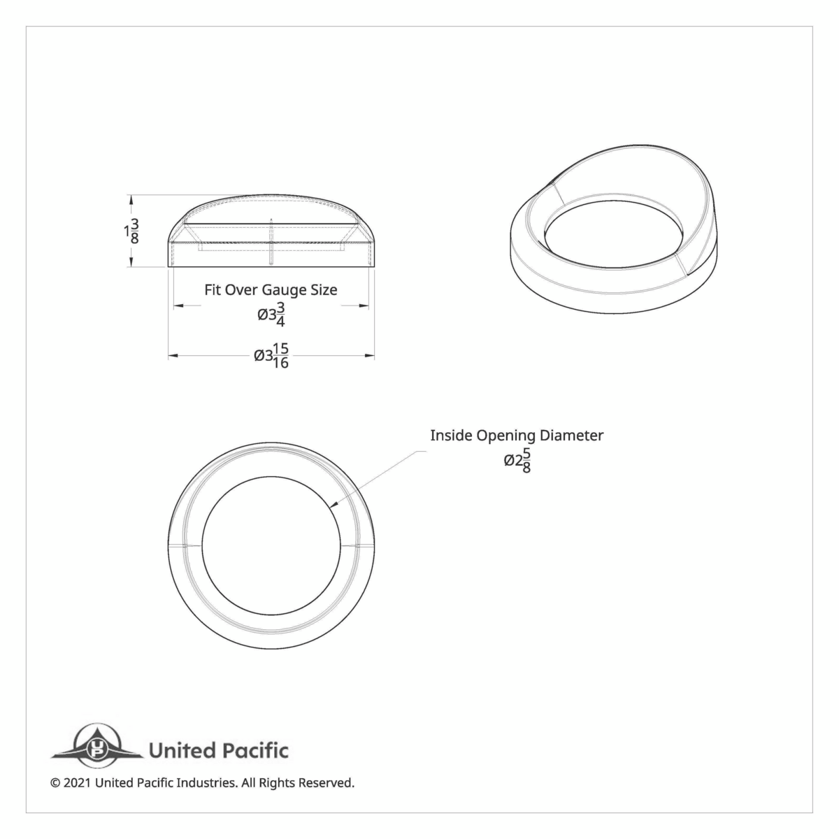 Speed/Tachometer Gauge Bezel With Visor For Freightliner/Peterbilt Trucks - Thumbnail 7