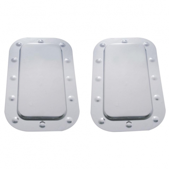 Kenworth Stainless Vent Door Cover And Dimpled Trim Set