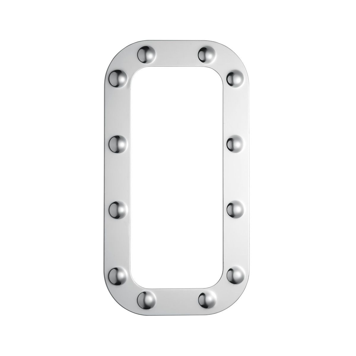 Peterbilt Stainless Dimpled Vent Door Trim (Card of 2)