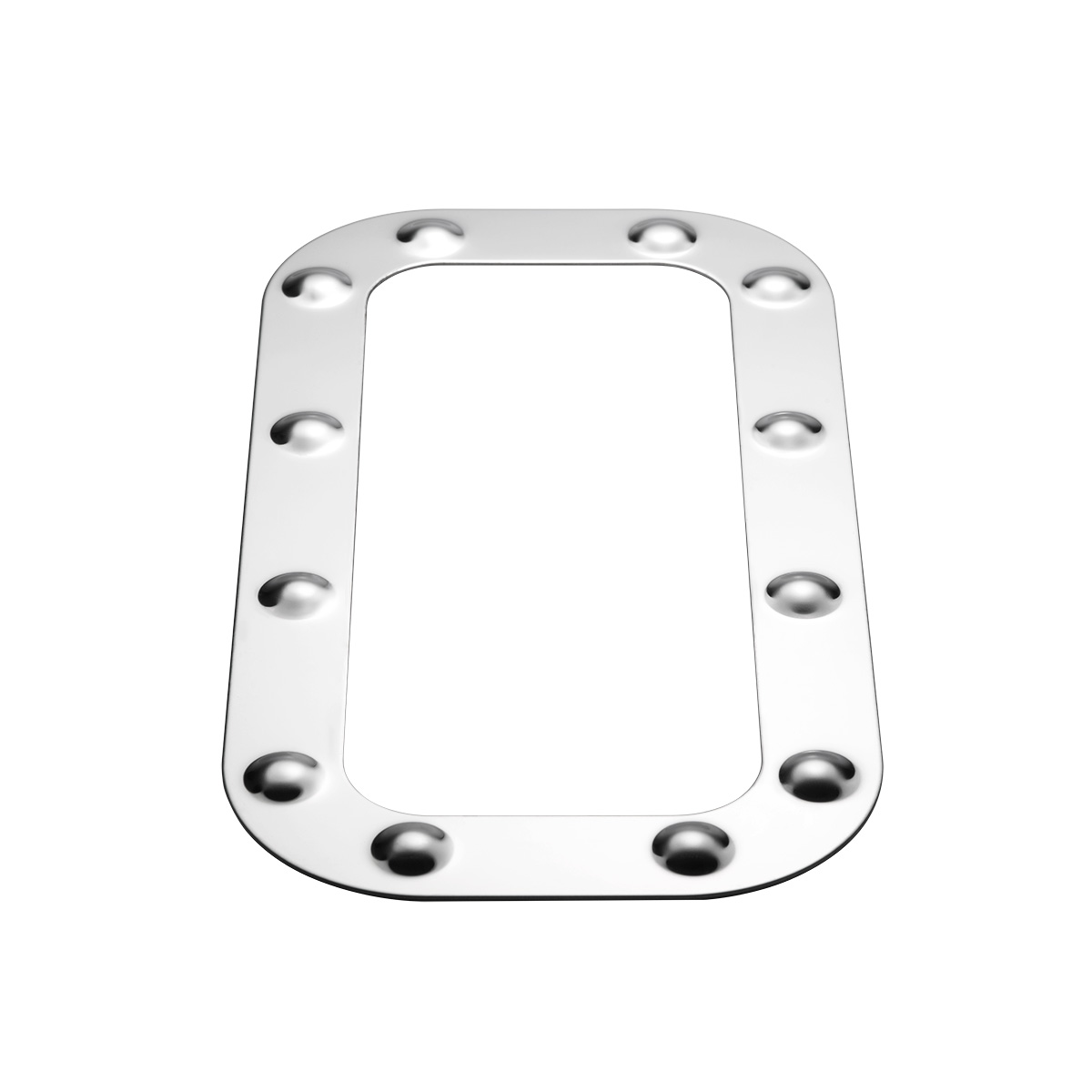 Peterbilt Stainless Dimpled Vent Door Trim (Card of 2) - Thumbnail 2