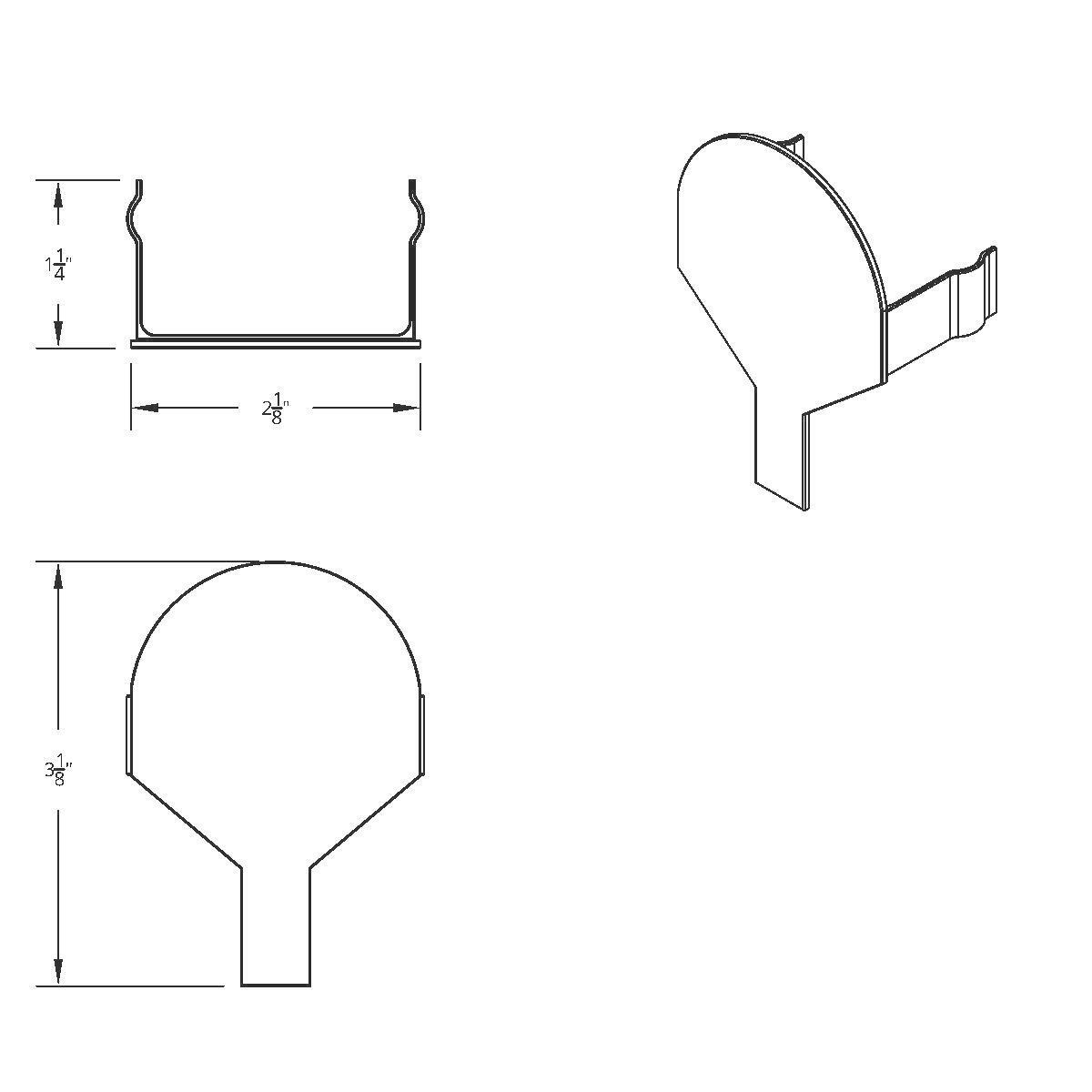 2" Stainless Mud Flap Hanger End Plug (2-Pack) - Thumbnail 3