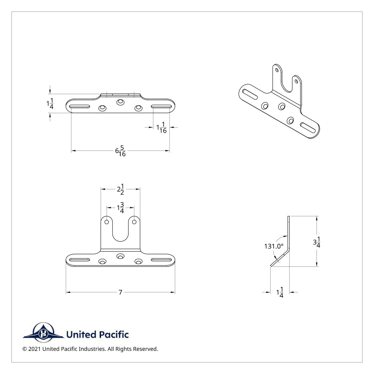 Chrome Fender Light Bracket For Motorcycle - Thumbnail 2