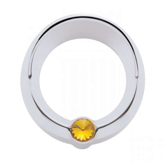 Signature Series Small Gauge Bezel With Visor For Freightliner - Amber Crystal