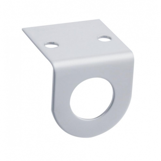 Stainless Mini Light Bracket With Single 13/16" Round Cutout (Bulk) - Thumbnail 2