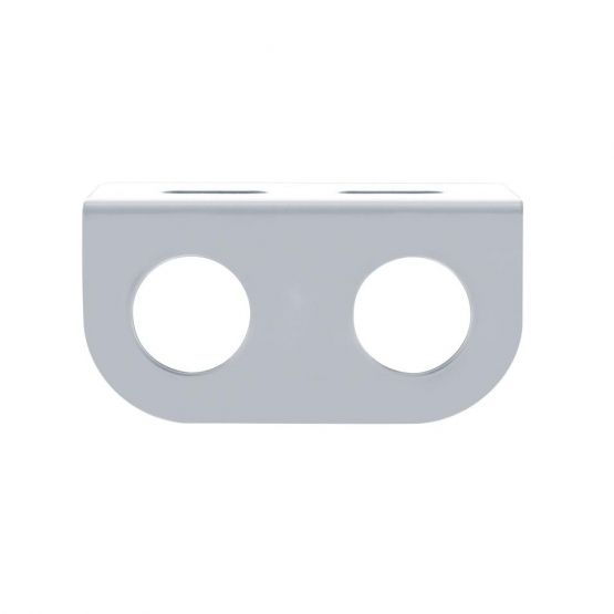 Stainless Mini Light Bracket With Two 13/16" Round Cutouts (Bulk)