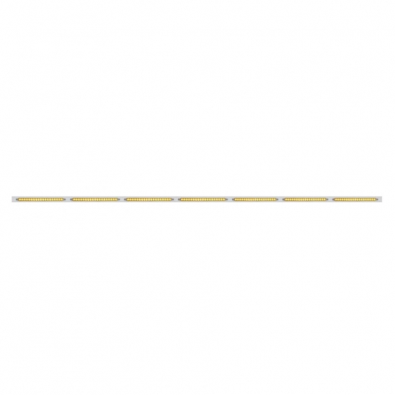 94" Stainless Steel Light Bracket With 7X 19 LED 12" Reflector Light Bars - Amber LED/Clear Lens