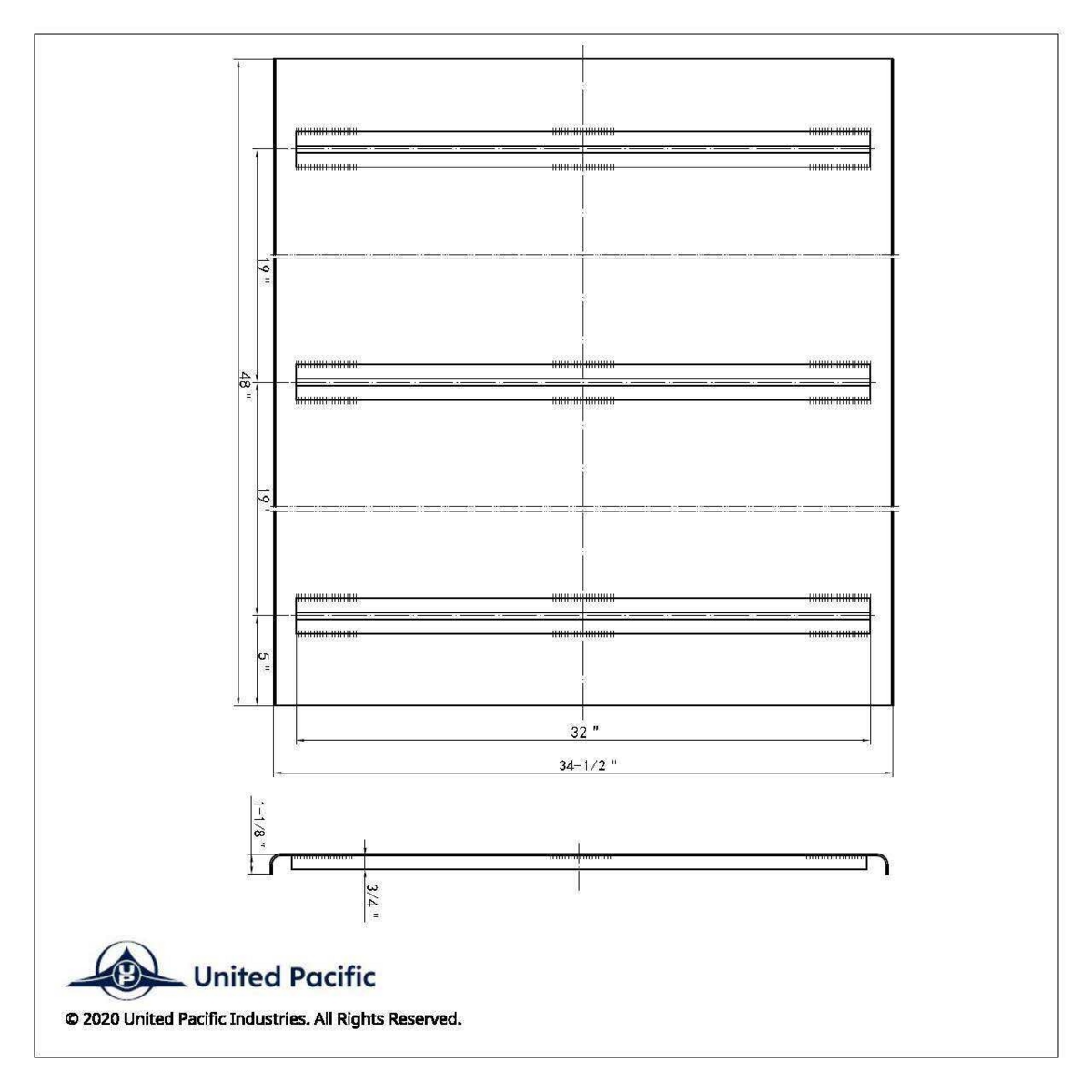 48" x 34-1/2" Aluminum Diamond Deck Plate - Thumbnail 4