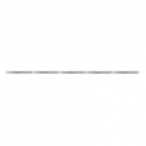 94" Stainless Light Bracket With 5X 11 LED 17" Light Bars - Amber LED/Clear Lens