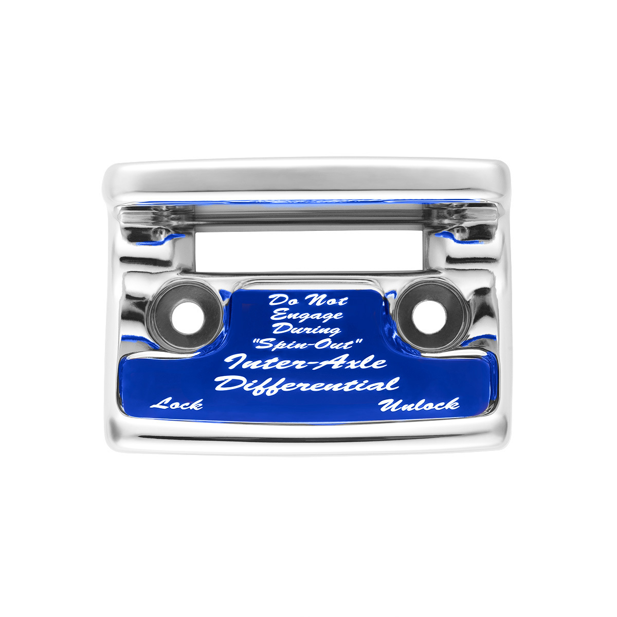 Chrome Plastic Axle/Differential Switch Guard With Glossy Sticker For 1990-2010 Freightliner Classic-Blue - Thumbnail 6