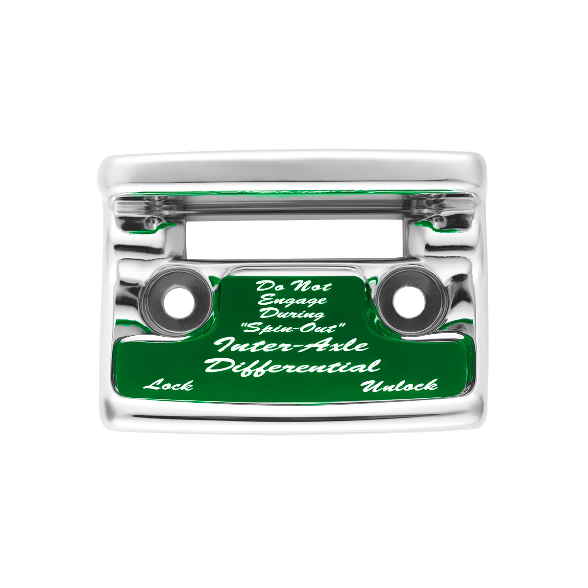 Chrome Plastic Axle/Differential Switch Guard With Glossy Sticker For 1990-2010 Freightliner Classic-Green - Thumbnail 6