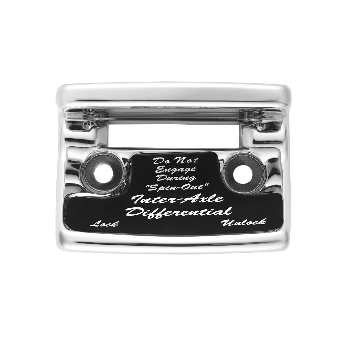 Chrome Plastic Axle/Differential Switch Guard With Glossy Sticker For 1990-2010 Freightliner Classic-Black