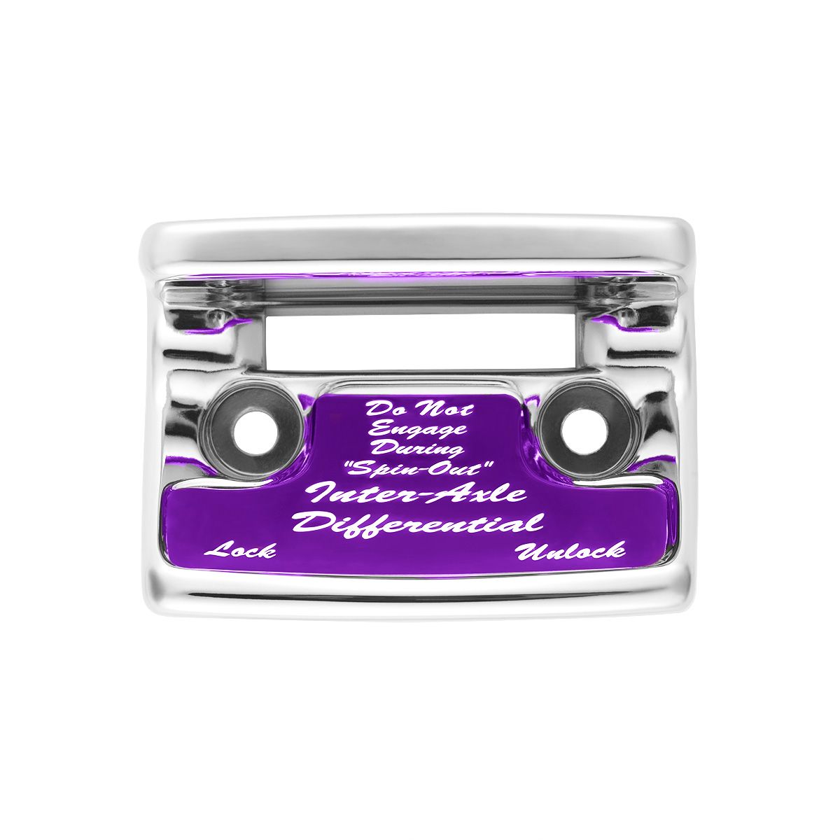 Chrome Plastic Axle/Differential Switch Guard With Glossy Sticker For 1990-2010 Freightliner Classic-Purple
