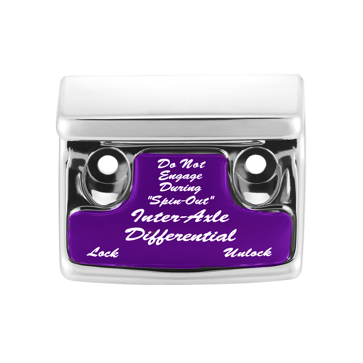 Chrome Plastic Axle/Differential Switch Guard With Glossy Sticker For 1990-2010 Freightliner Classic-Purple - Thumbnail 2