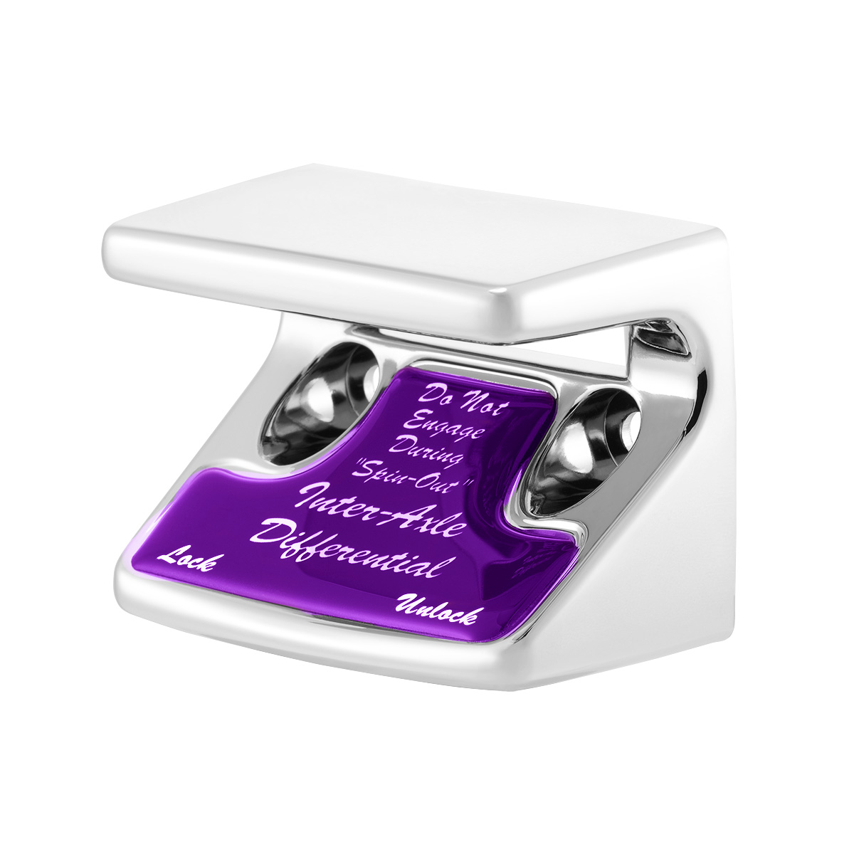Chrome Plastic Axle/Differential Switch Guard With Glossy Sticker For 1990-2010 Freightliner Classic-Purple - Thumbnail 4