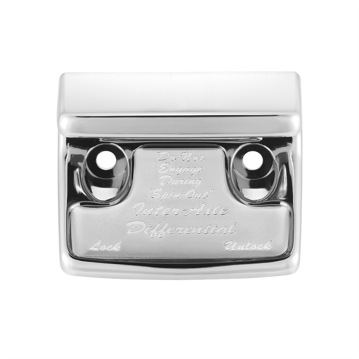 Chrome Plastic Axle/Differential Switch Guard With Glossy Sticker For 1990-2010 Freightliner Classic-Silver - Thumbnail 2