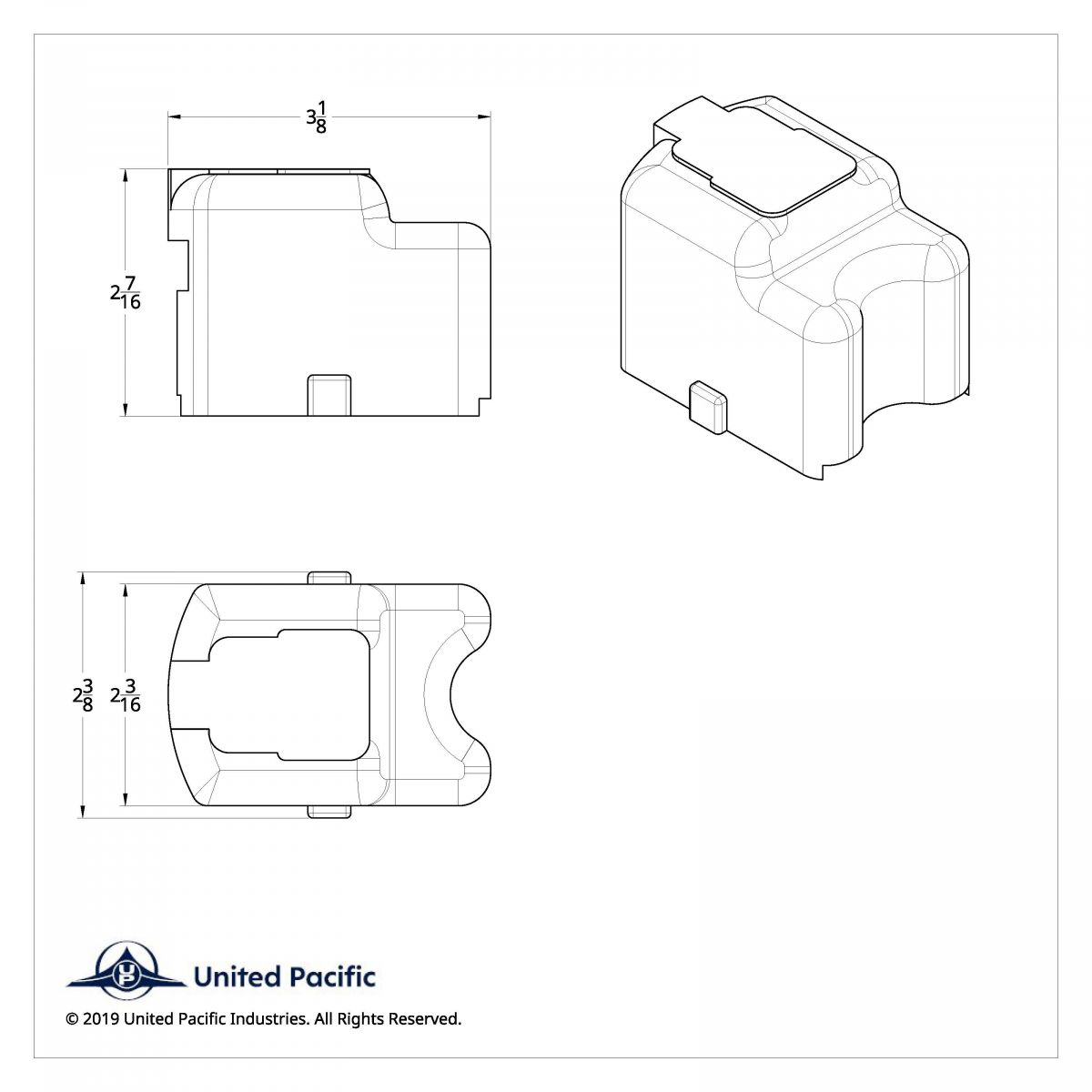 Chrome Plastic Turn Signal Switch Cover For Grote Style Lever - Thumbnail 4