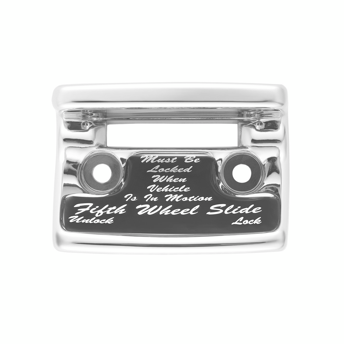 Chrome Plastic Fifth Wheel Switch Guard With Glossy Sticker For 1990-2010 Freightliner Classic-Black Sticker - Thumbnail 6