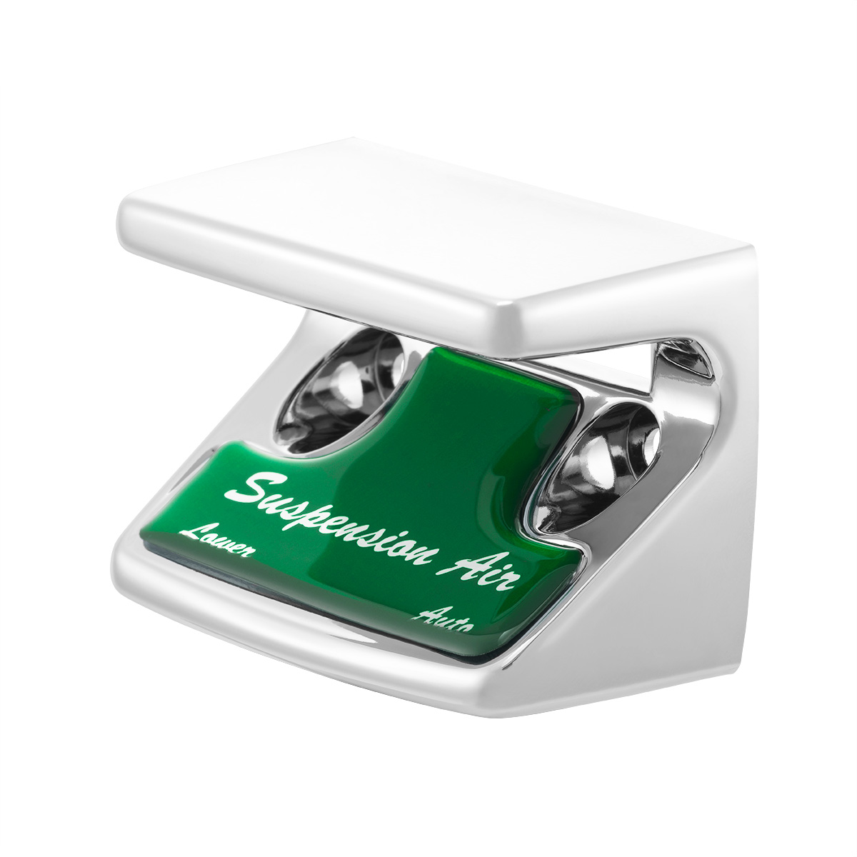 Chrome Plastic Suspension Air Switch Guard With Glossy Sticker For 1990-2010 Freightliner Classic-Green - Thumbnail 4