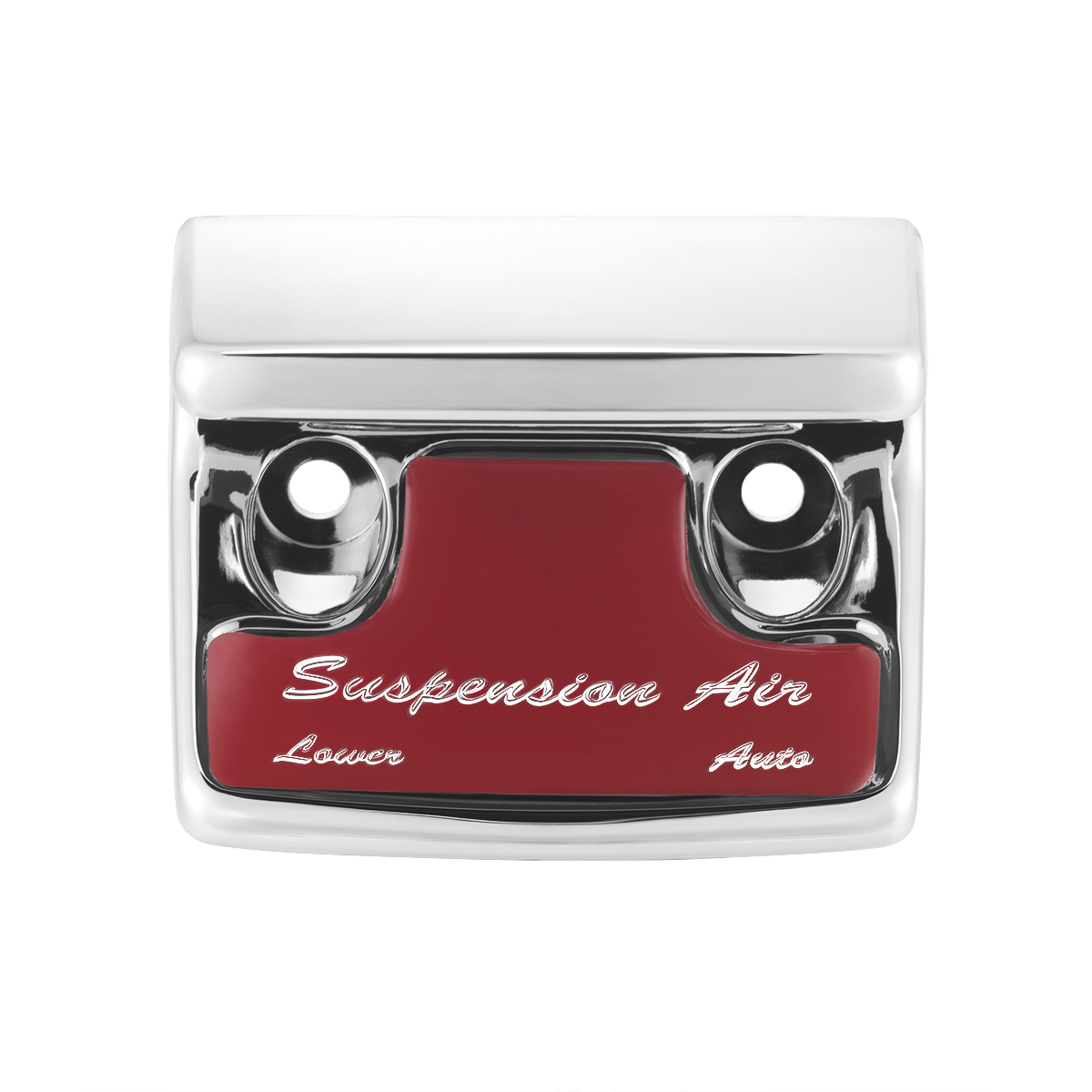 Chrome Plastic Suspension Air Switch Guard With Glossy Sticker For 1990-2010 Freightliner Classic-Red - Thumbnail 2