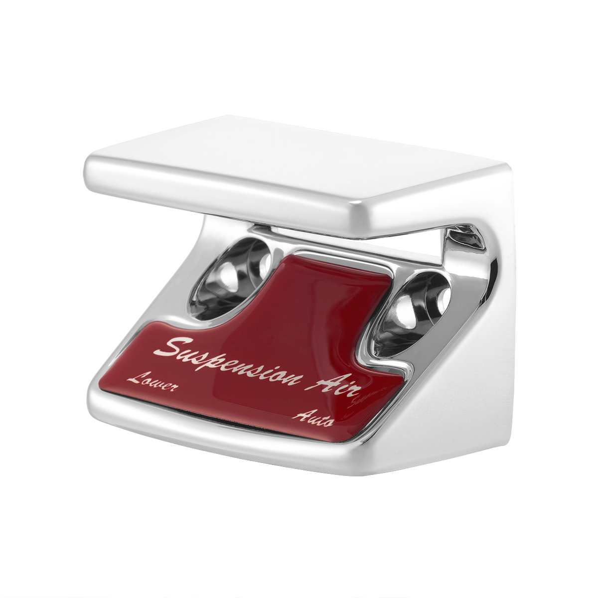 Chrome Plastic Suspension Air Switch Guard With Glossy Sticker For 1990-2010 Freightliner Classic-Red - Thumbnail 4