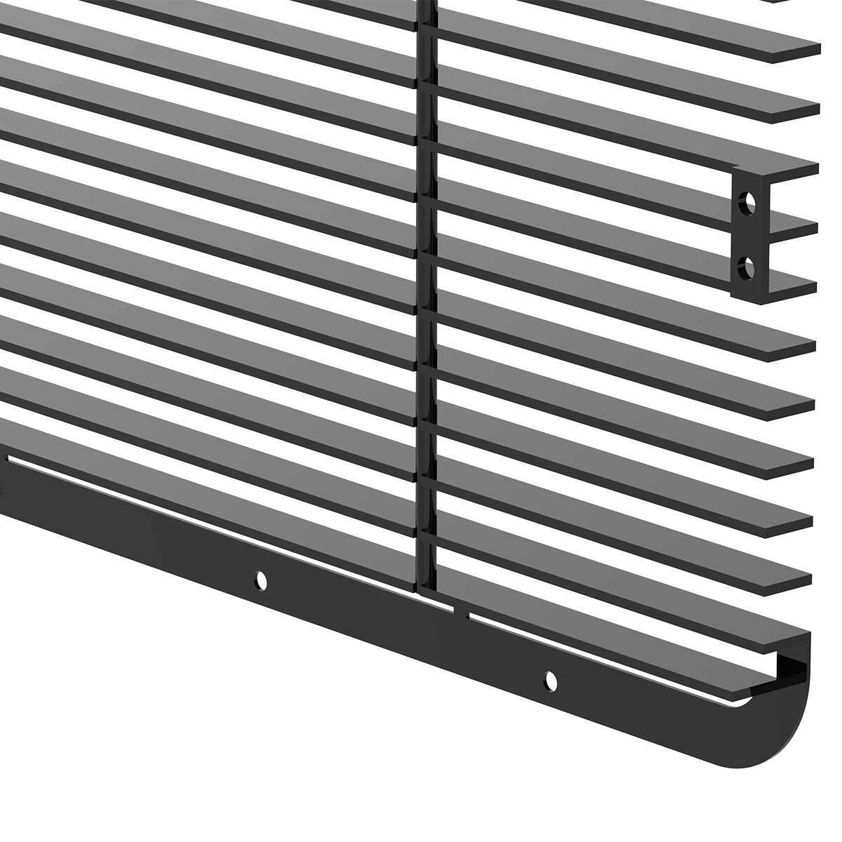 Aluminum Billet Style Grille Insert With Horizontal Bars For Peterbilt 389 - Thumbnail 4