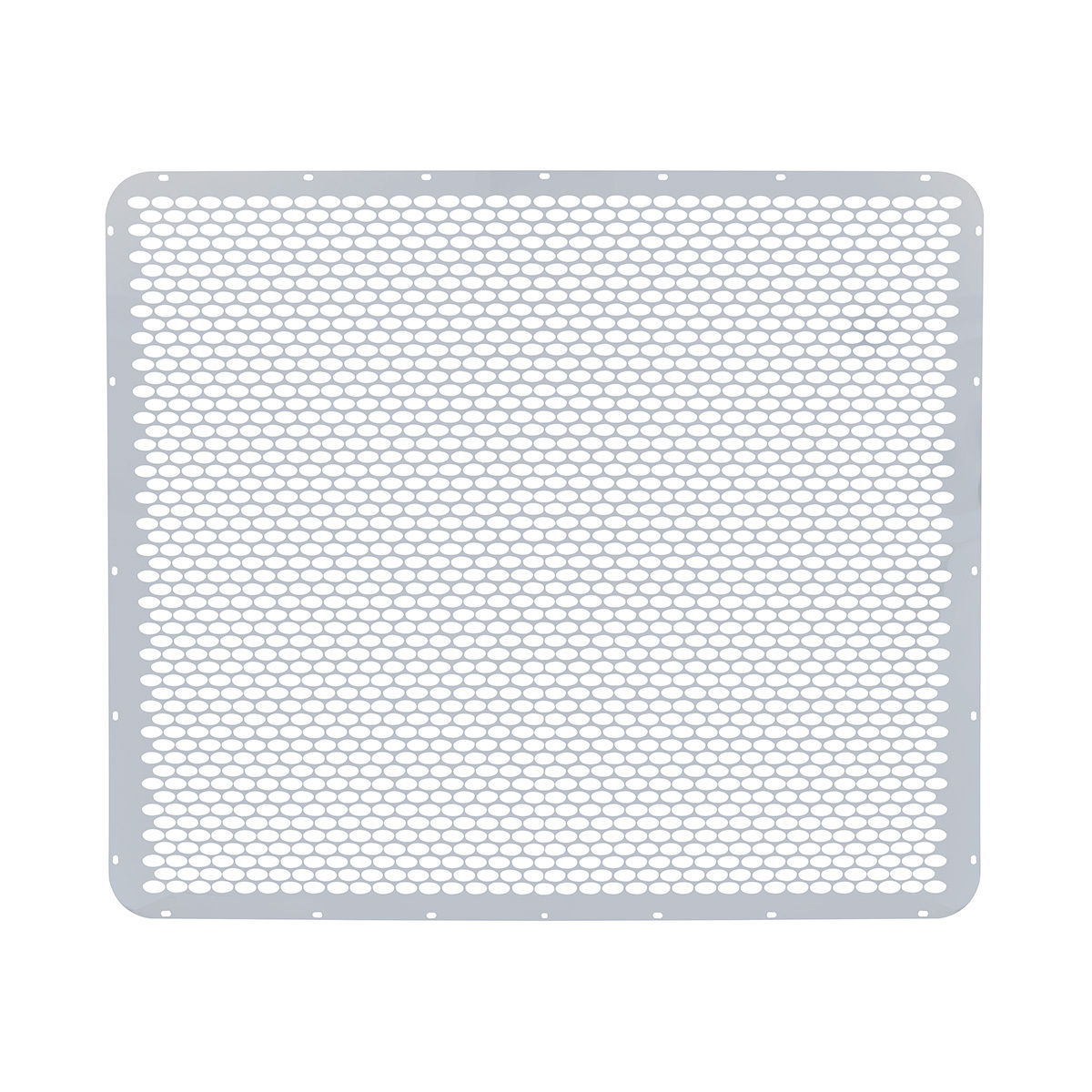 430 Stainless Grille Mesh For Peterbilt 379 With Extended Hood - Alternating Oval Holes - Thumbnail 3