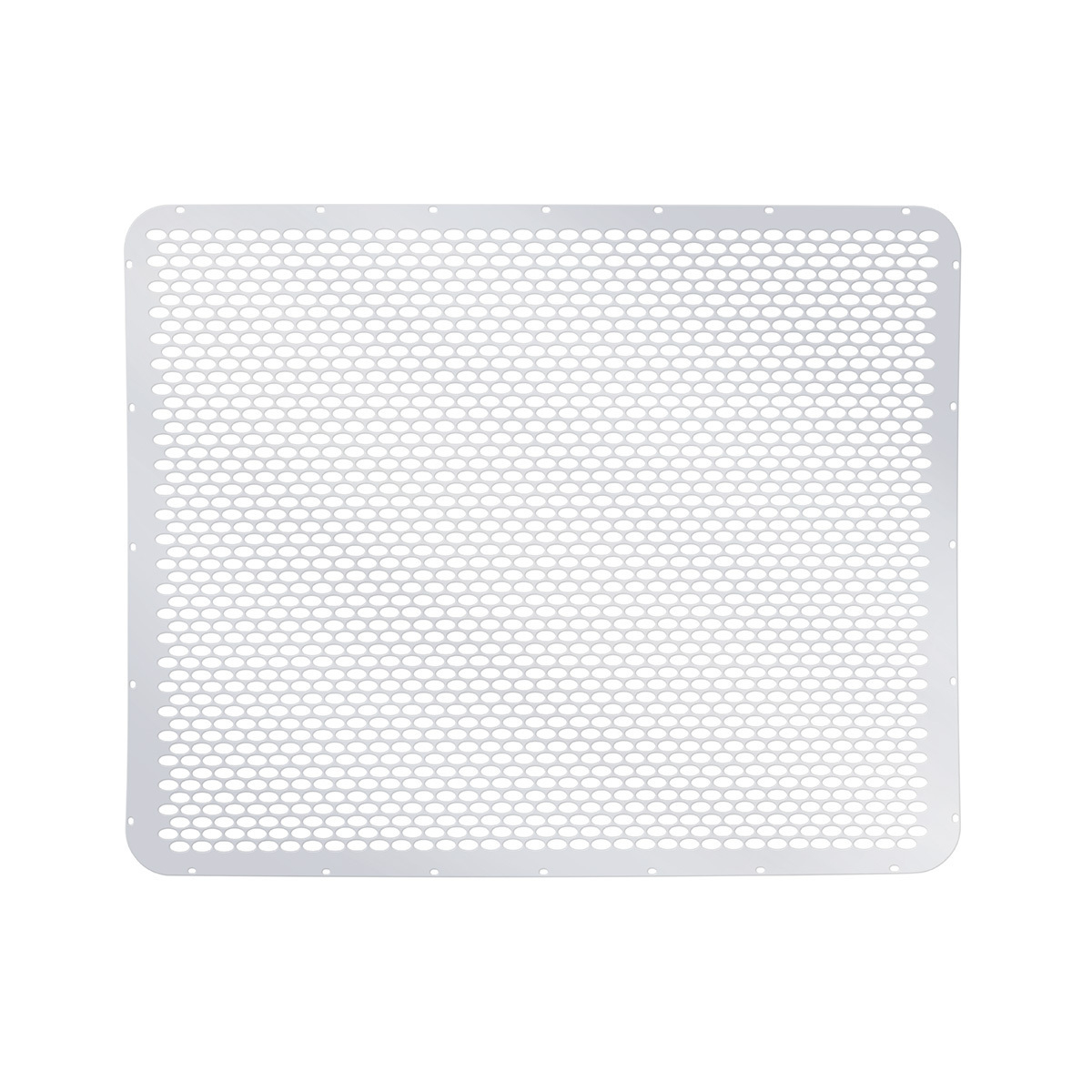 430 Stainless Grille Mesh For Peterbilt 379 With Short Hood - Alternating Oval Holes - Thumbnail 3