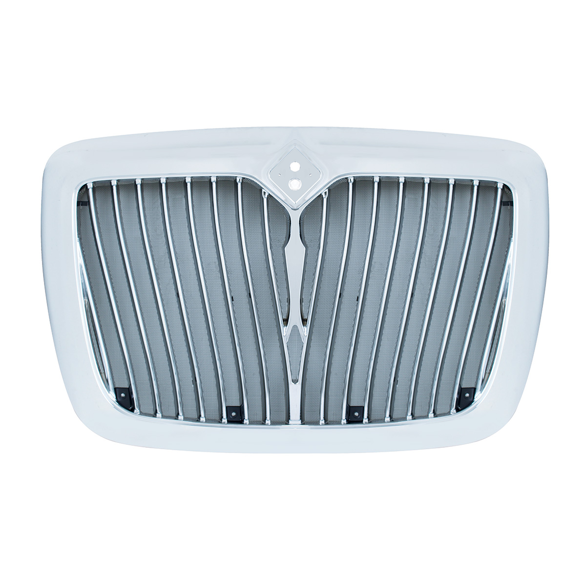 Chrome Grille With Curved Bars & Bug Screen For 2006-2017 International Prostar - Thumbnail 2