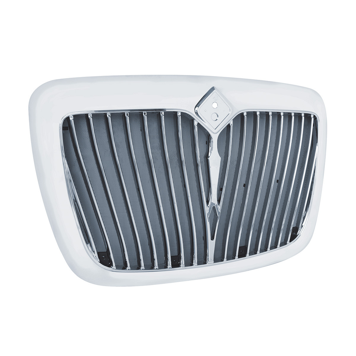 Chrome Grille With Curved Bars & Bug Screen For 2006-2017 International Prostar - Thumbnail 3